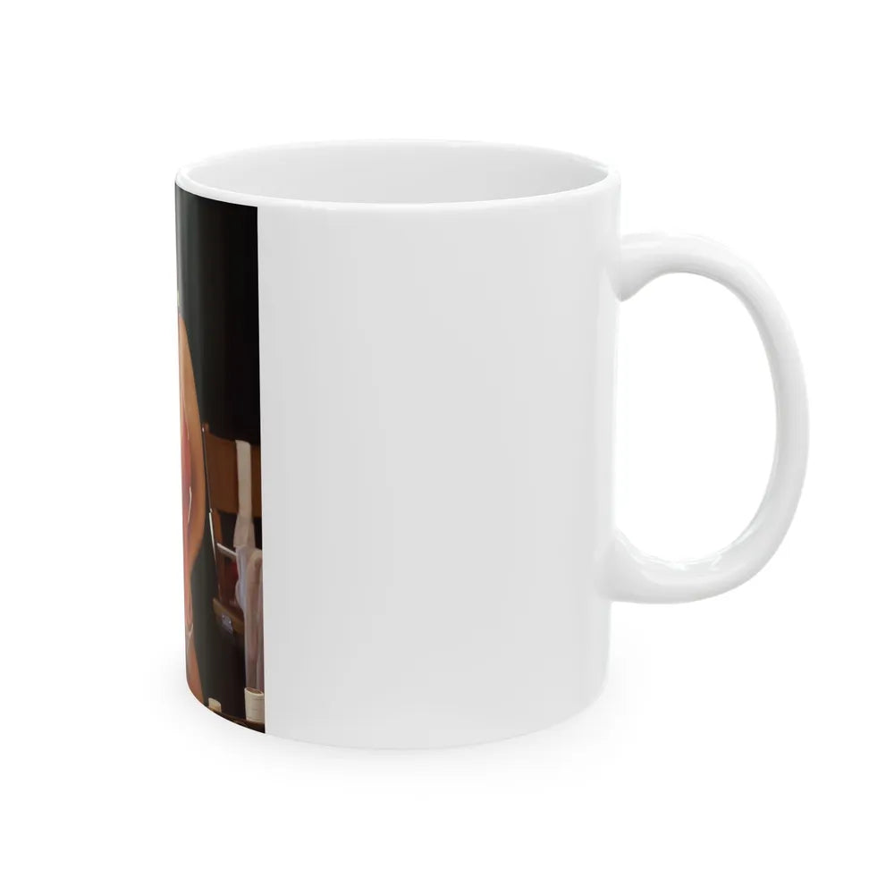 Linda Blair #259 - Partially Topless (Vintage Female Icon) White Coffee Mug-Go Mug Yourself