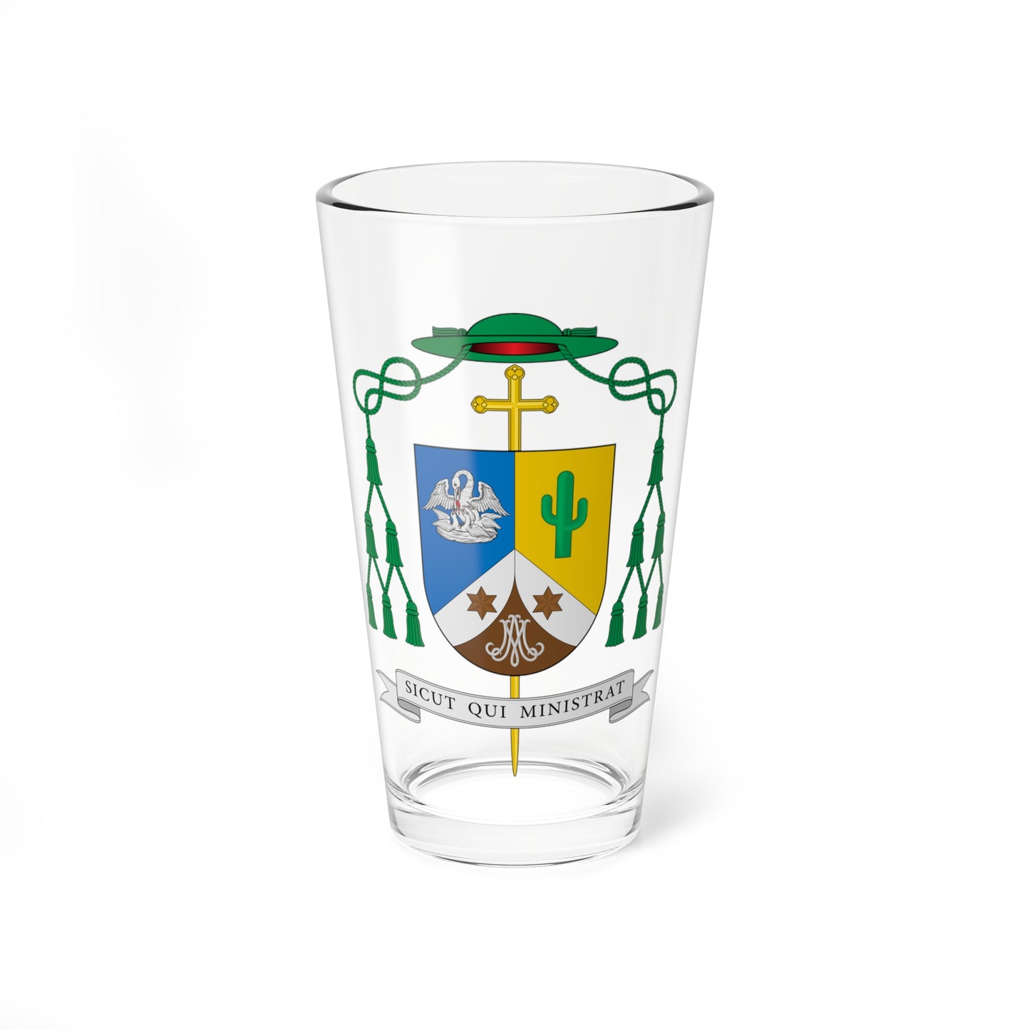 Escudo de Francisco de Sales Alencar Batista (Spain) (Coat of Arms) Pint Glass 16oz