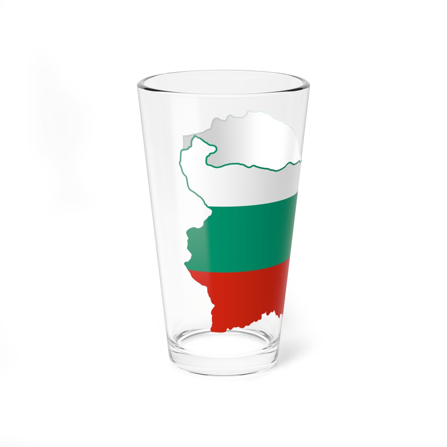 Flag map of Bulgaria (Bulgaria) Pint Glass 16oz