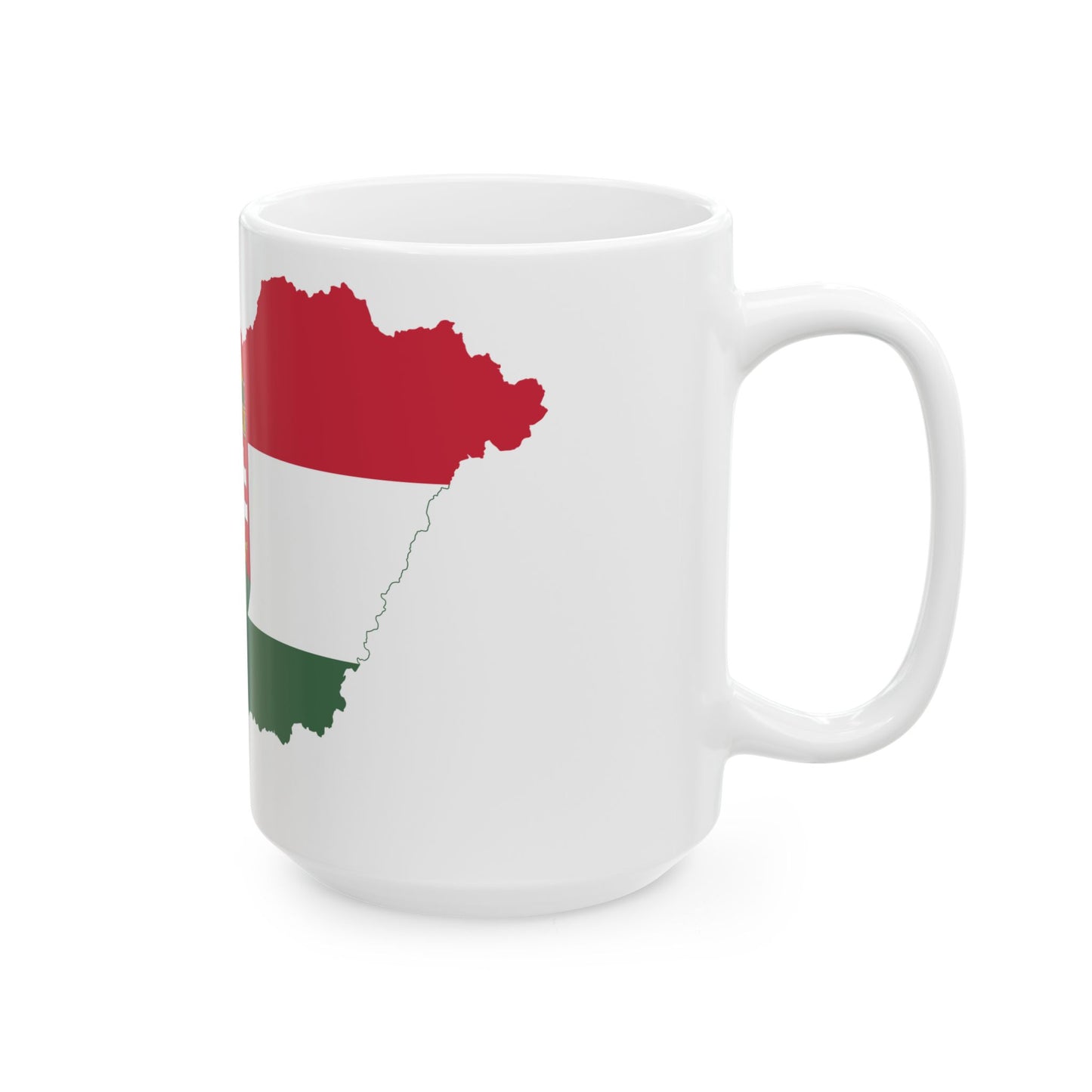Flag-map of Hungary 1922-1938 1945-1946 (Hungary) White Coffee Mug