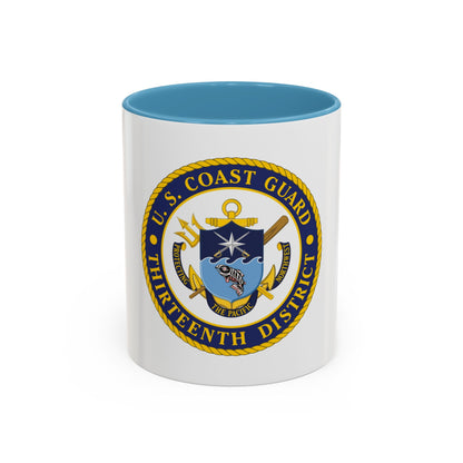 USCG Thirteenth District (U.S. Coast Guard) Accent Coffee Mug