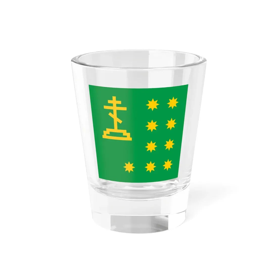 Реитарское знамя роты Белгородского разряда зеленое. 1665 г (Russia) Shot Glass 1.5oz 1.5oz - Go Mug Yourself