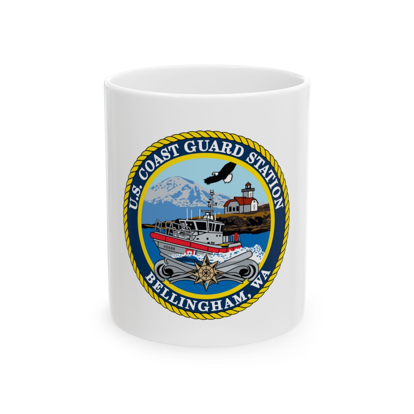 USCG Station Bellingham WA (U.S. Coast Guard) White Coffee Mug