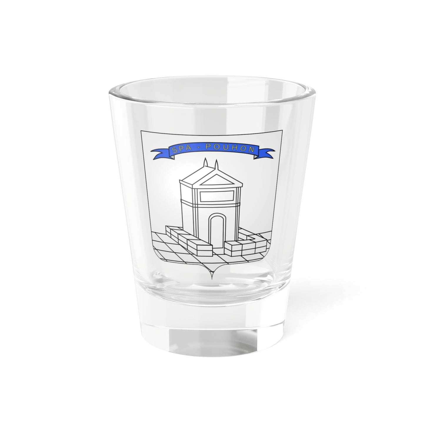Héraldique Ville BE Spa (Belgium) (Coat of Arms) Shot Glass 1.5oz