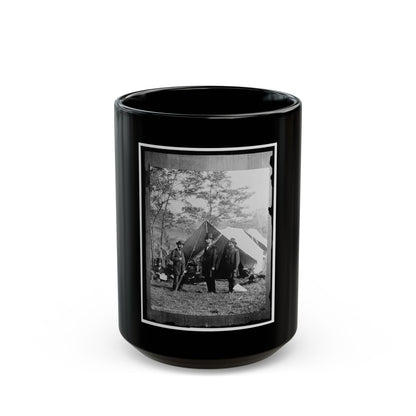 Antietam, Md. Allan Pinkerton, President Lincoln, And Maj. Gen John A. Mcclernand (U.S. Civil War) Black Coffee Mug