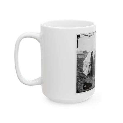 Bealeton, Virginia. Officers Of Signal Corps. Headquarters, Army Of The Potomac (U.S. Civil War) White Coffee Mug