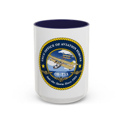 USCG OFFICE OF AVIATION FORCES CG 711 (U.S. Coast Guard) Accent Coffee Mug