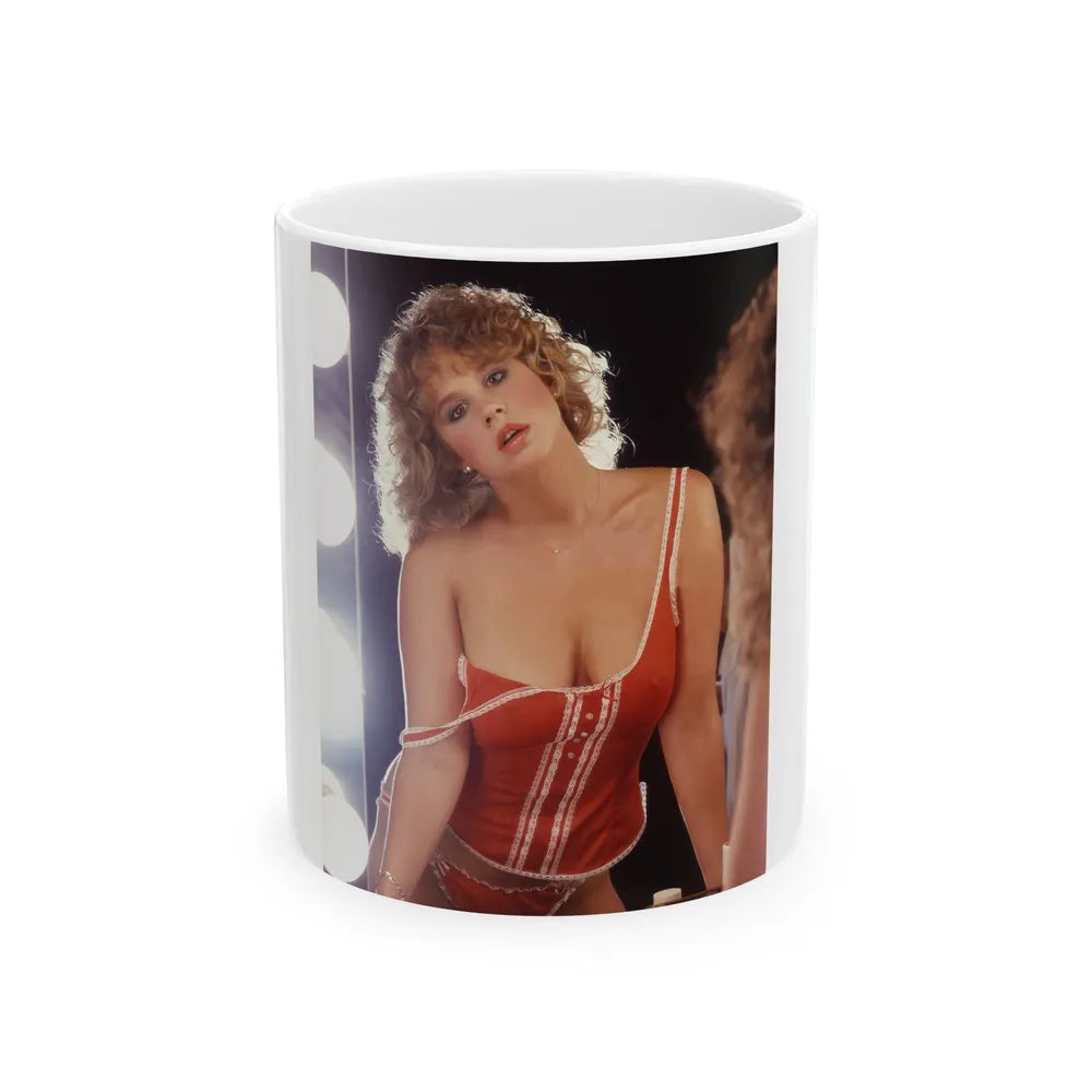 Linda Blair #265 - Partially Topless (Vintage Female Icon) White Coffee Mug-11oz-Go Mug Yourself