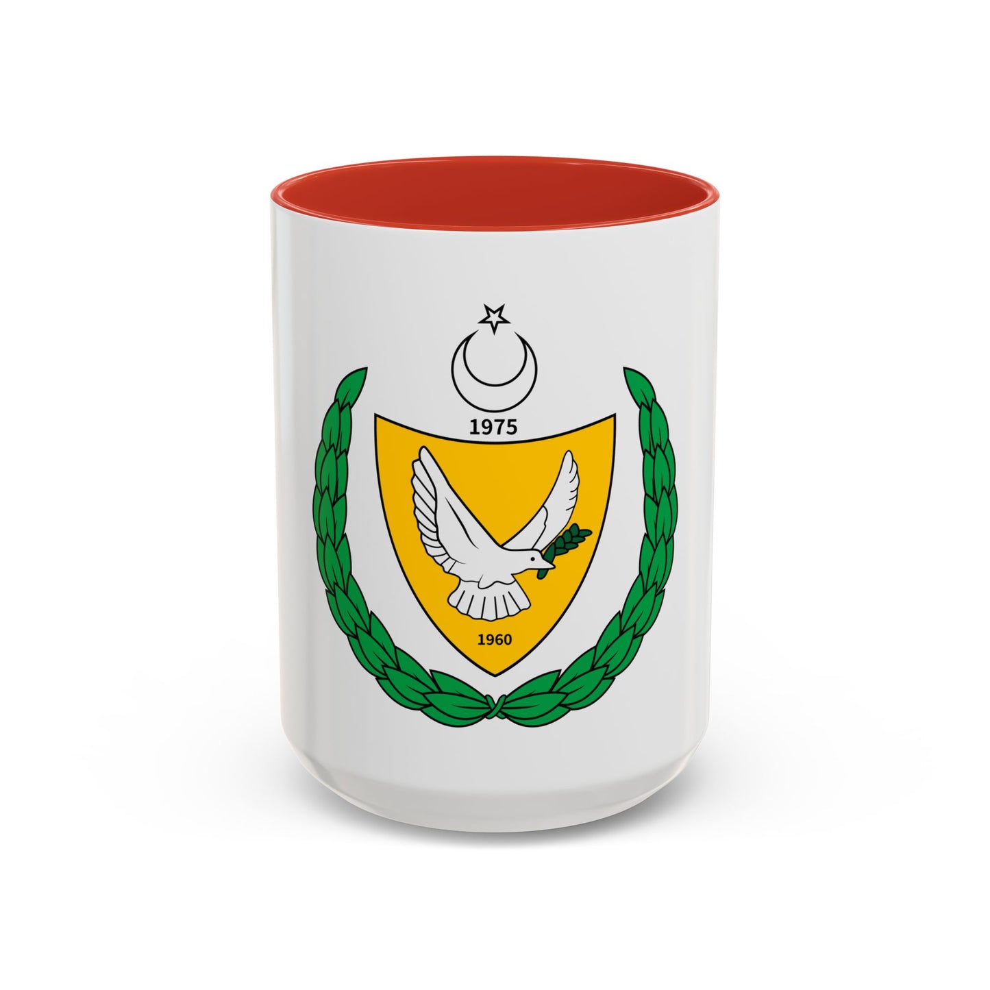 Coat of arms of the Turkish Federated State of Cyprus - Accent Coffee Mug