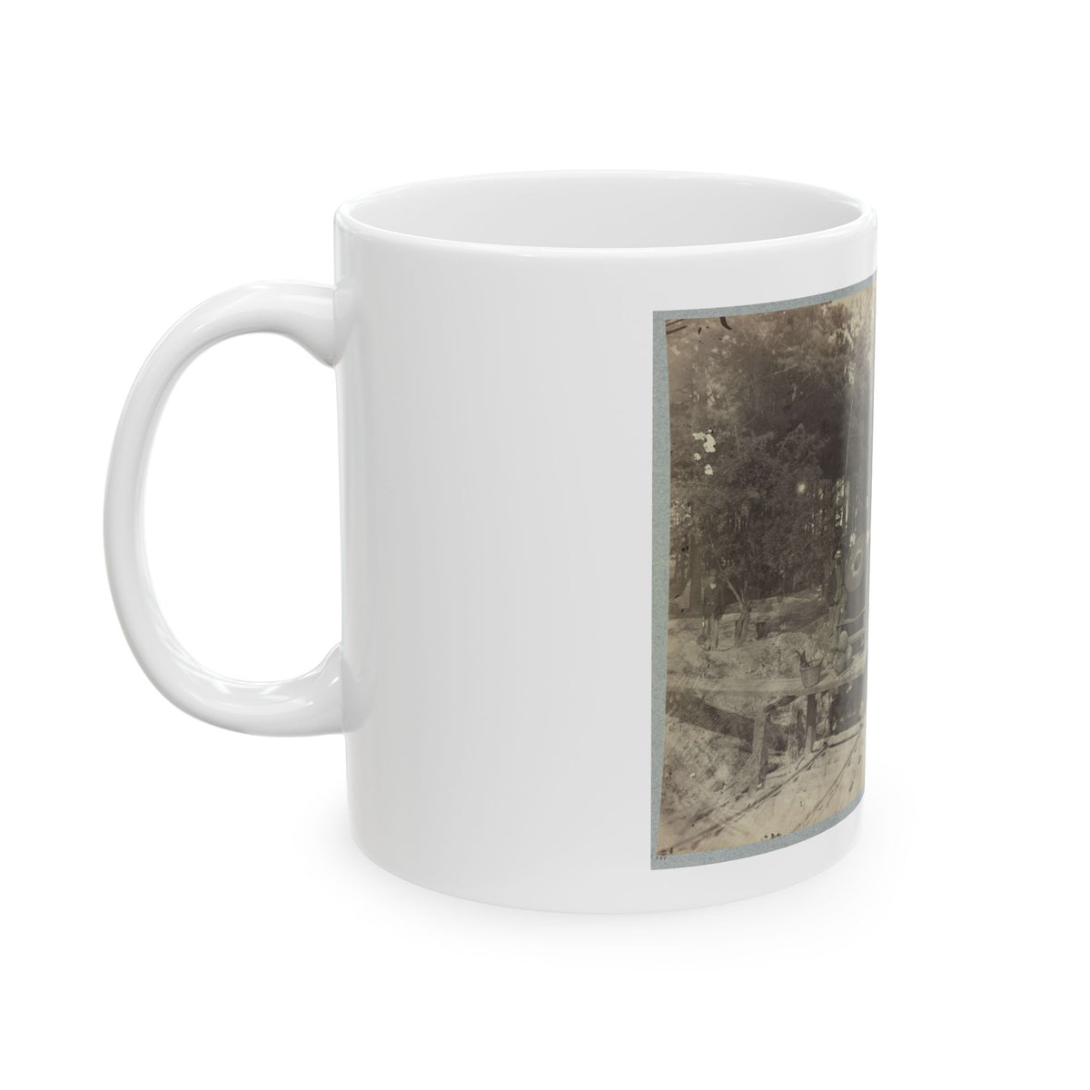13 Inch Mortar  Dictator  In Front Of Petersburg, Va.(2) (U.S. Civil War) White Coffee Mug