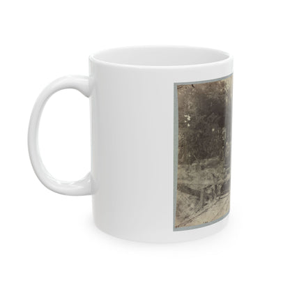 13 Inch Mortar  Dictator  In Front Of Petersburg, Va.(2) (U.S. Civil War) White Coffee Mug