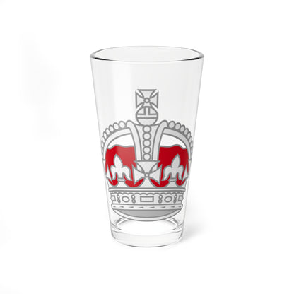 1901 pattern Tudor Crown silver and red (United Kingdom) (Military Rank) Pint Glass 16oz