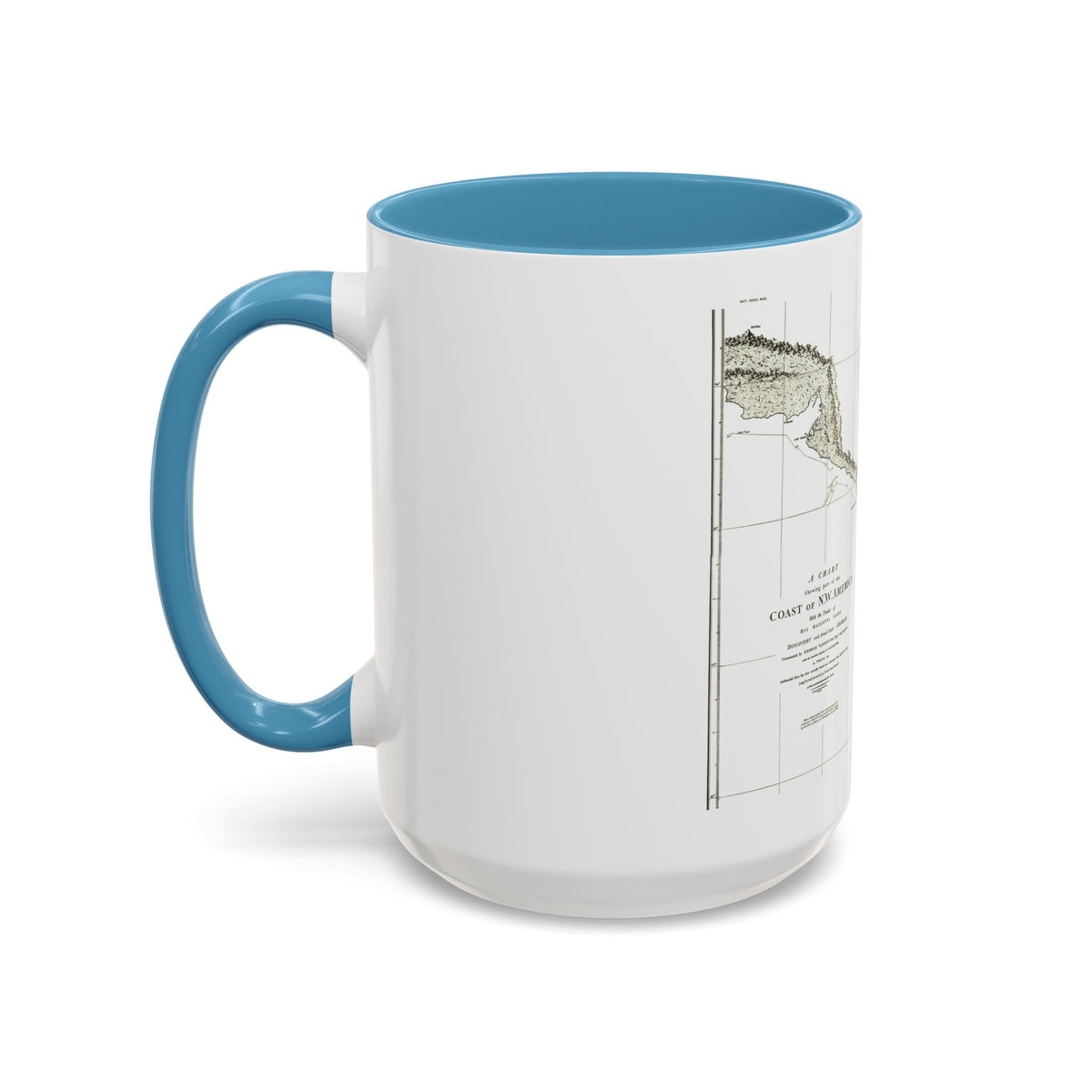 America - NorthWest Coast (1898) (Map) Accent Coffee Mug