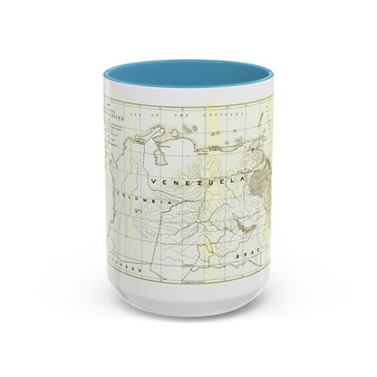 South America - Orinoco River (1896 (Map) Accent Coffee Mug