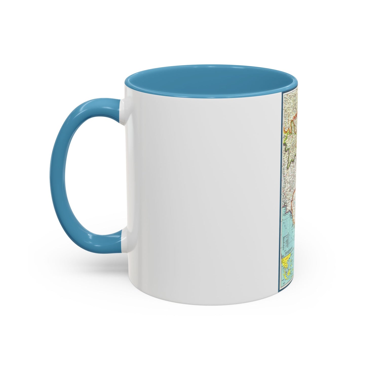 Asia - Viet Nam, Cambodia, Laos (1965) (Map) Accent Coffee Mug