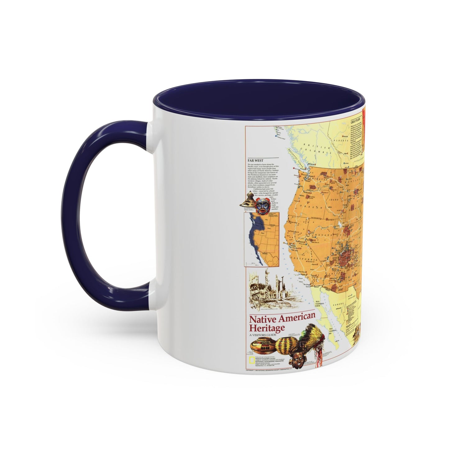 North America - Native American Heritage (1991) (Map) Accent Coffee Mug