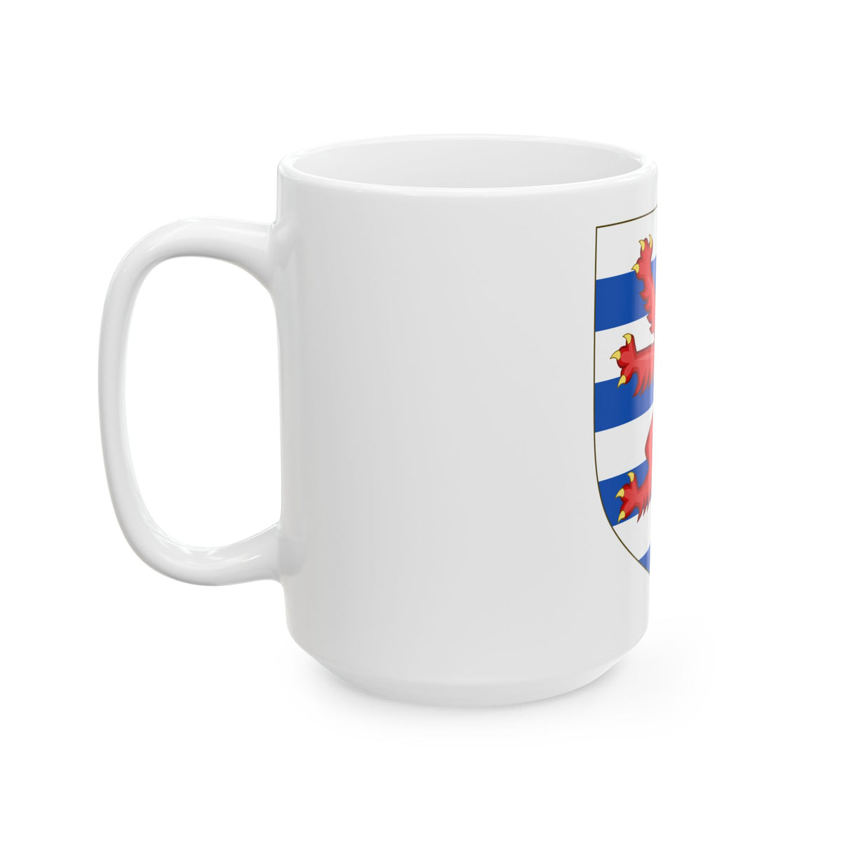 Coat of Arms of the House of Lusignan (Kings of Cyprus) - White Coffee Mug