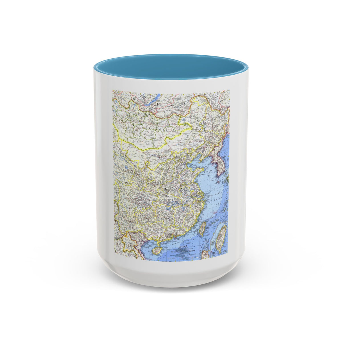 China (1964) (Map) Accent Coffee Mug