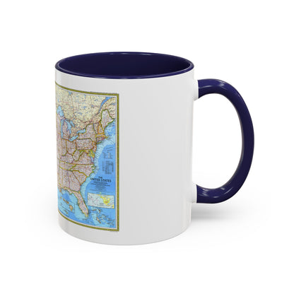 USA - The United States (1982) (Map) Accent Coffee Mug