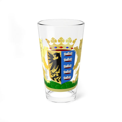 Sûdwest-Fryslân wapen nieuw (Netherlands) (Coat of Arms) Pint Glass 16oz