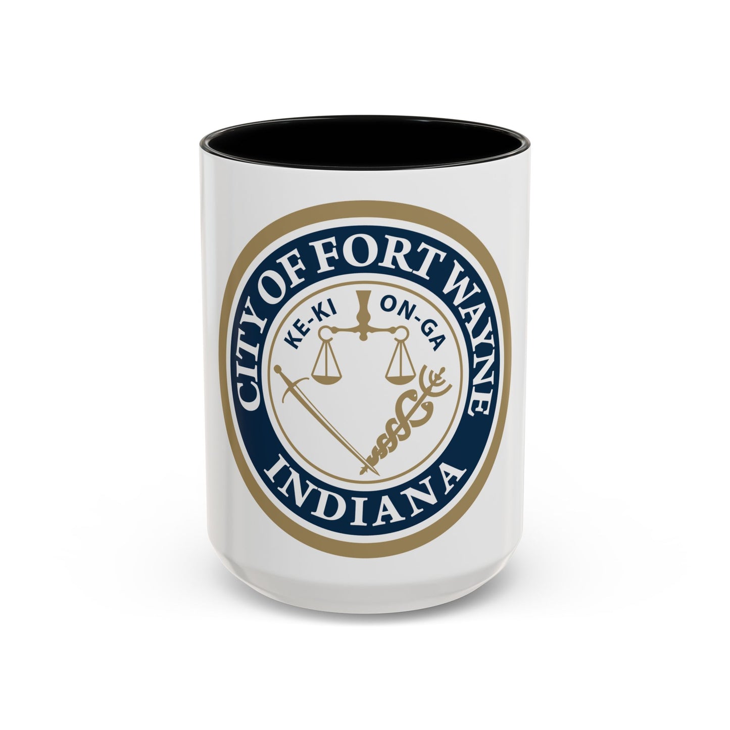 Seal of the City of Fort Wayne Indiana - Accent Coffee Mug