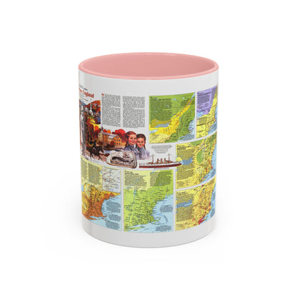 USA - New England 2 (1987) (Map) Accent Coffee Mug