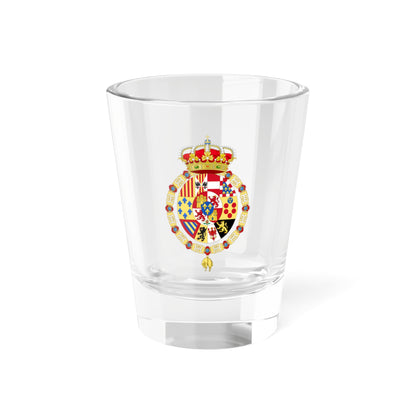 Greater Royal Coat of Arms of Spain c.1883-1931 Golden Fleece Variant (Spain) (Coat of Arms) Shot Glass 1.5oz