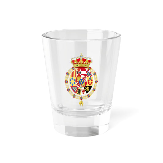 Greater Royal Coat of Arms of Spain c.1883-1931 Golden Fleece Variant (Spain) (Coat of Arms) Shot Glass 1.5oz