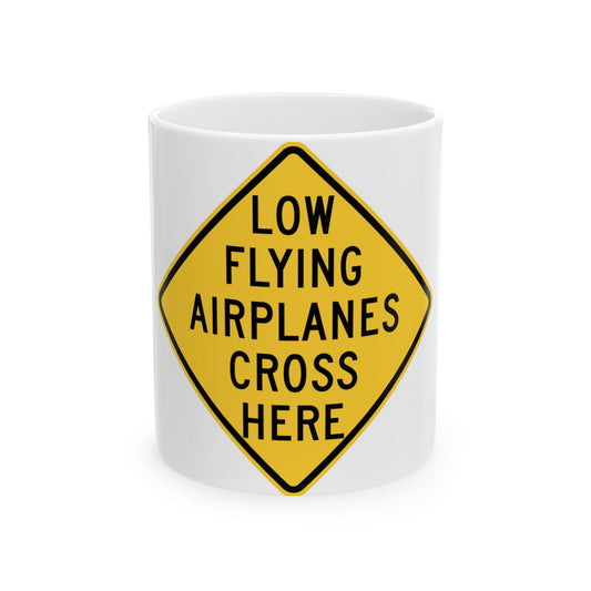 WISDOT W11-58 (Wisconsin) (Road Sign) White Coffee Mug
