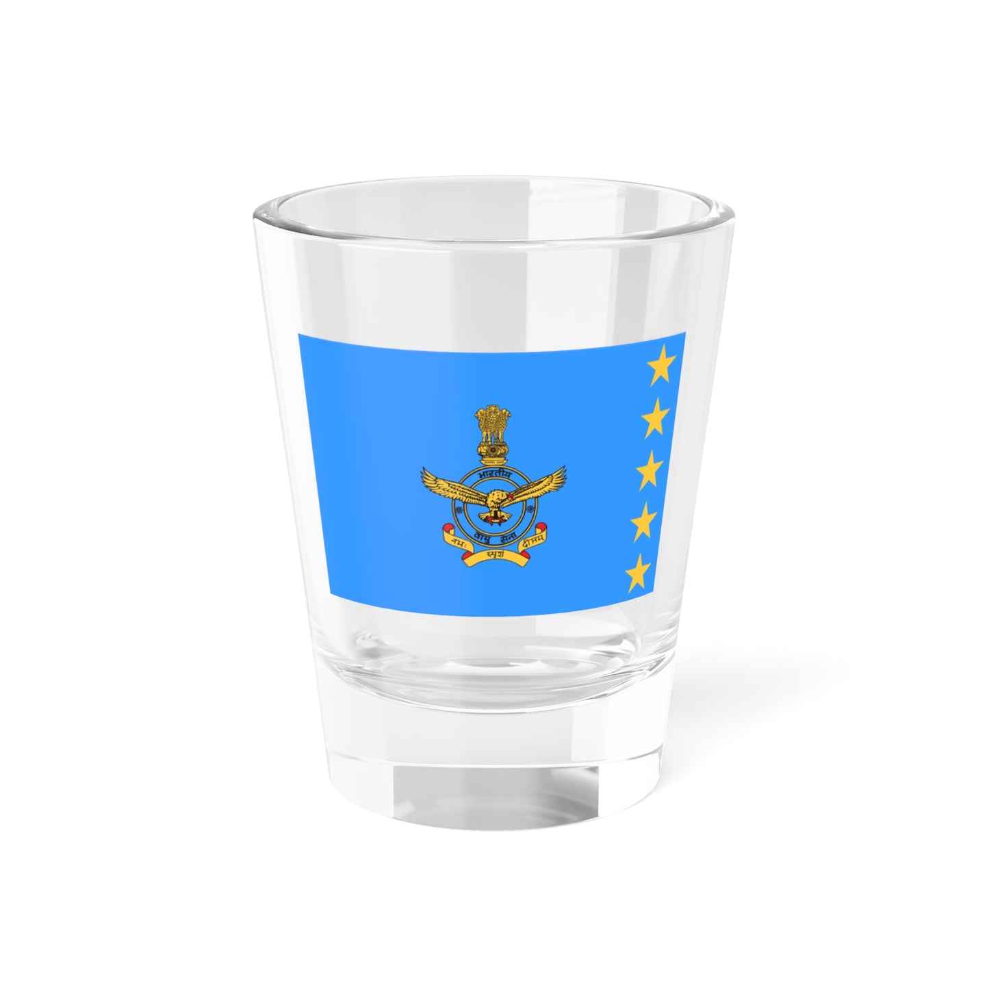 Flag of the Marshal of the Air Force India (India) Shot Glass 1.5oz