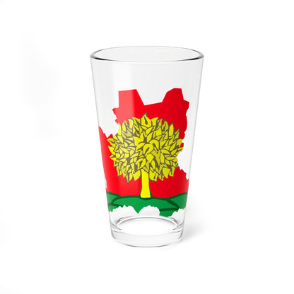 Flag-map of Lipetsk Oblast (Russia) Pint Glass 16oz