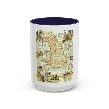 England - Medieval (1979) (Map) Accent Coffee Mug
