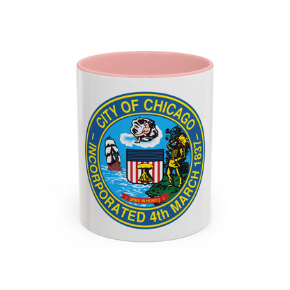 Seal of Chicago Illinois - Accent Coffee Mug