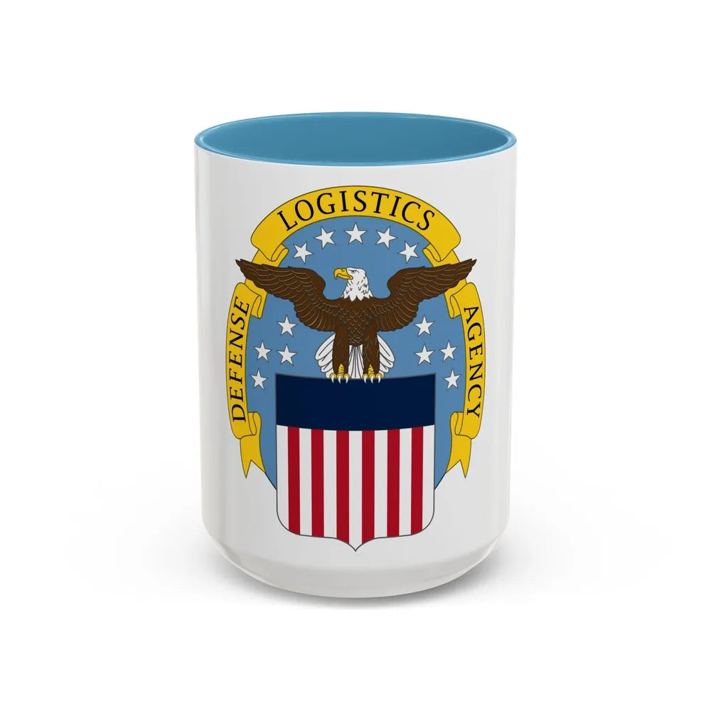 Defense Logistics Agency (U.S. Army) Accent Coffee Mug-15oz-Light Blue-Go Mug Yourself