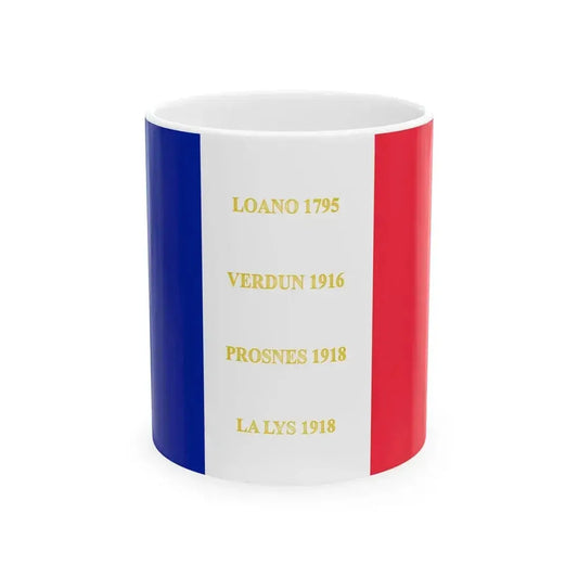 166e regiment dinfanterie de ligne-drapeau (France) White Coffee Mug 11oz - Go Mug Yourself