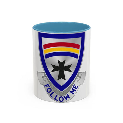 166th Infantry Regiment (U.S. Army) Accent Coffee Mug 11oz Light Blue - Go Mug Yourself