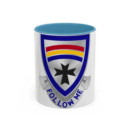 166th Infantry Regiment (U.S. Army) Accent Coffee Mug 11oz Light Blue - Go Mug Yourself