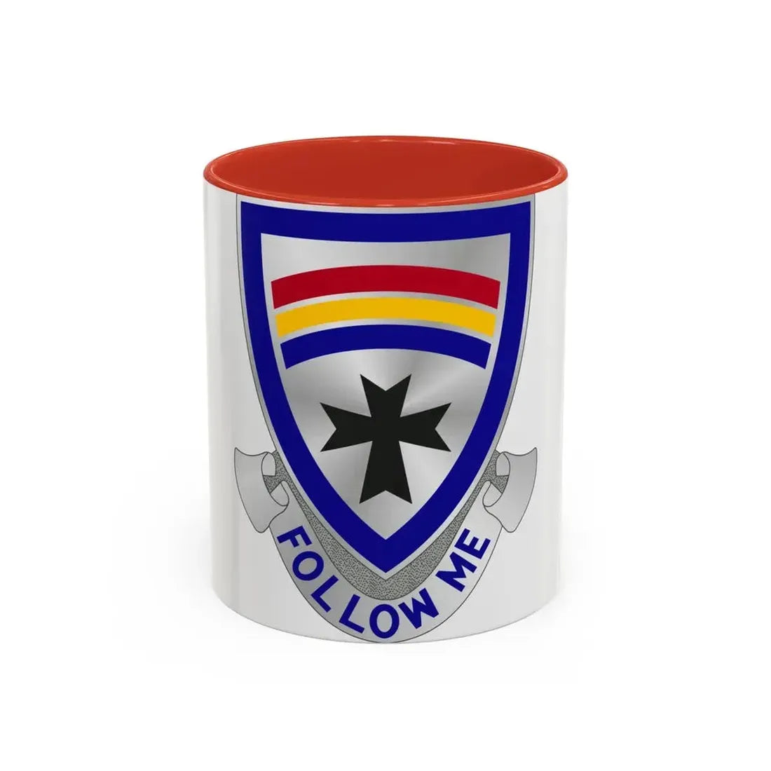 166th Infantry Regiment (U.S. Army) Accent Coffee Mug 11oz Red - Go Mug Yourself