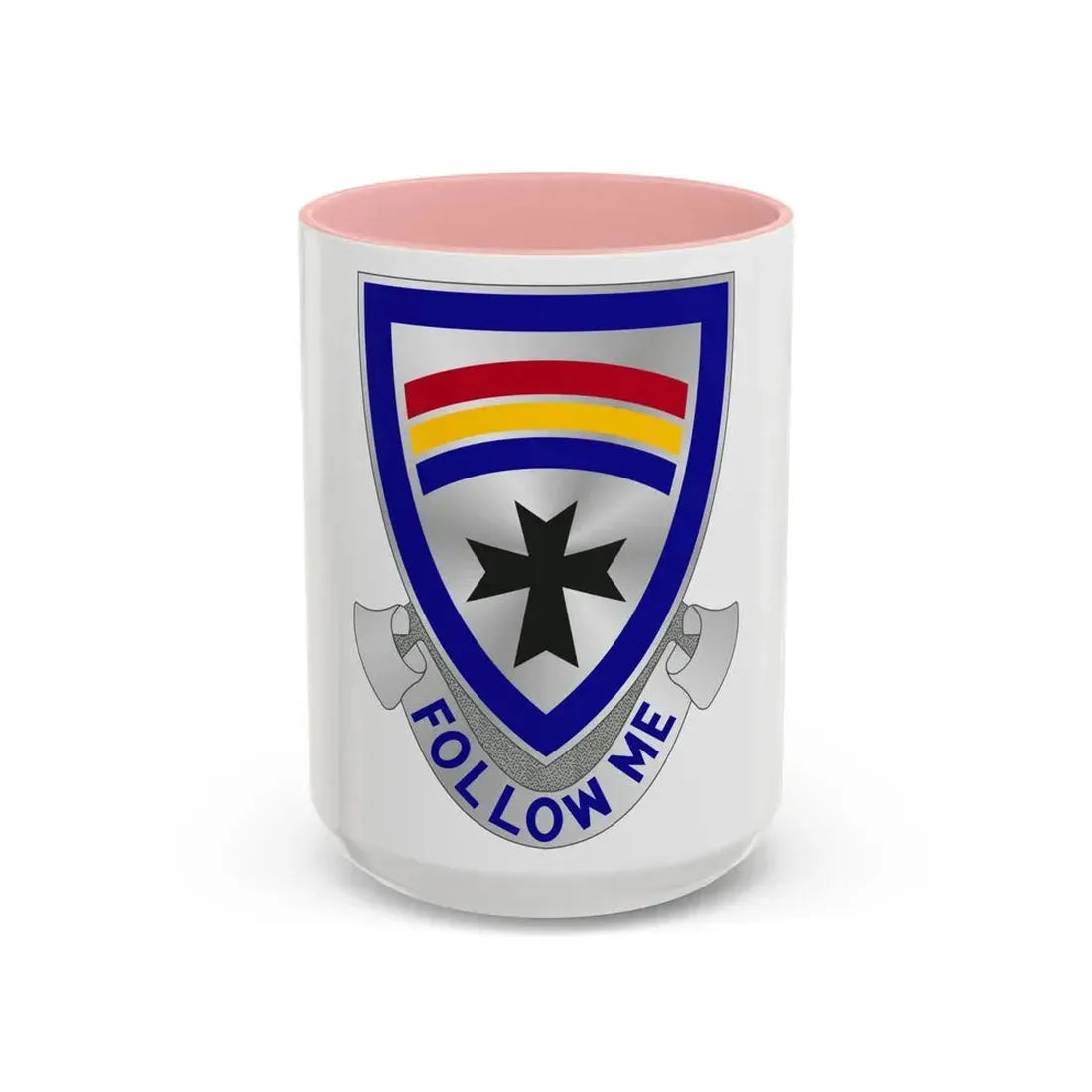 166th Infantry Regiment (U.S. Army) Accent Coffee Mug 15oz Pink - Go Mug Yourself