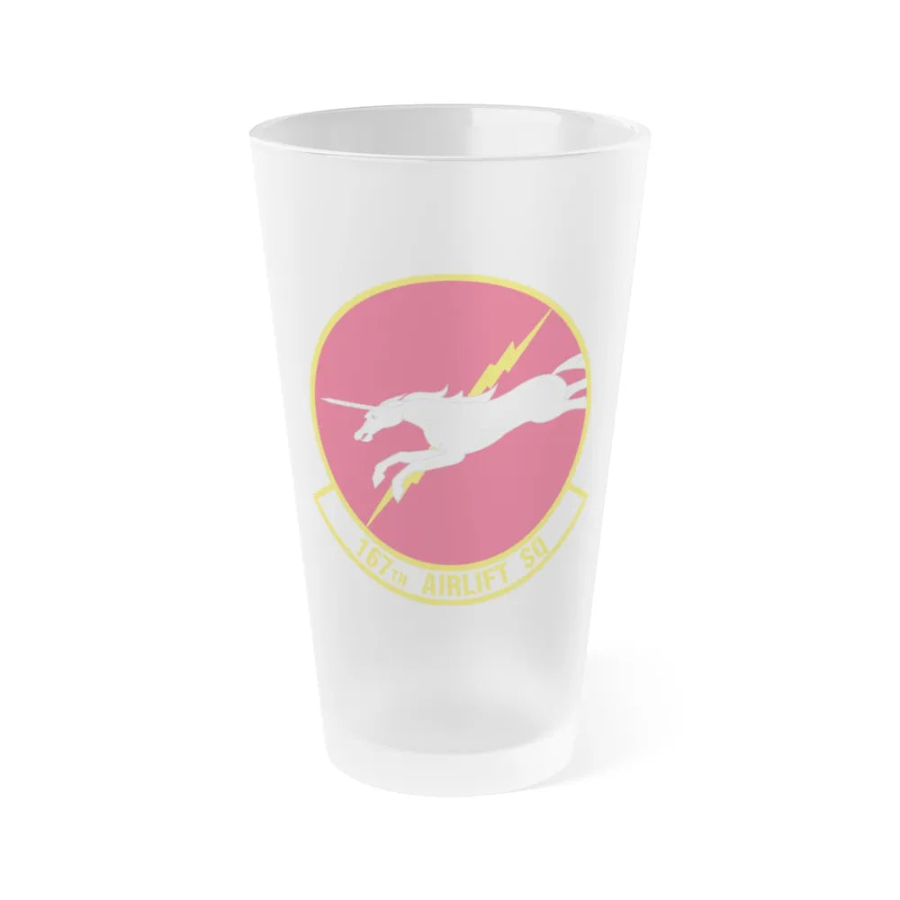 167 Airlift Squadron (U.S. Air Force) Frosted Pint Glass 16oz-16oz-Frosted-Go Mug Yourself