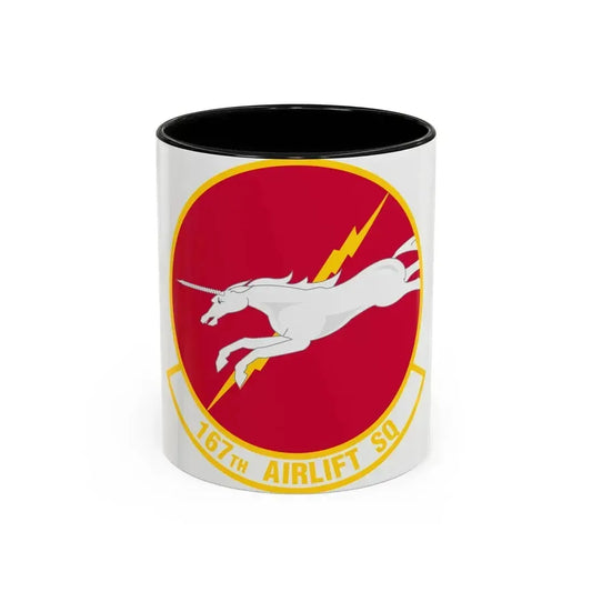 167 Airlift Squadron (U.S. Air Force) Accent Coffee Mug 11oz Black - Go Mug Yourself