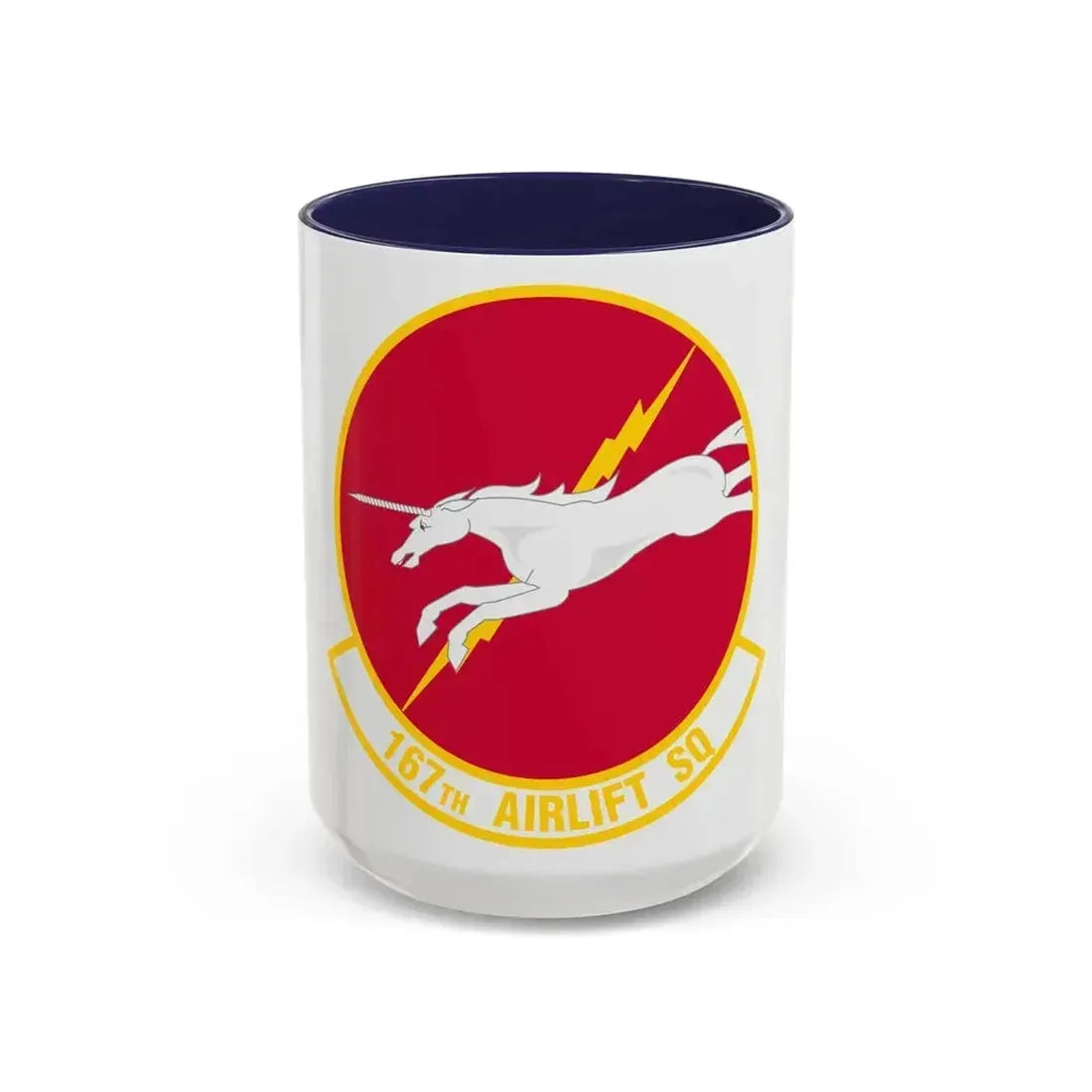 167 Airlift Squadron (U.S. Air Force) Accent Coffee Mug 15oz Navy - Go Mug Yourself