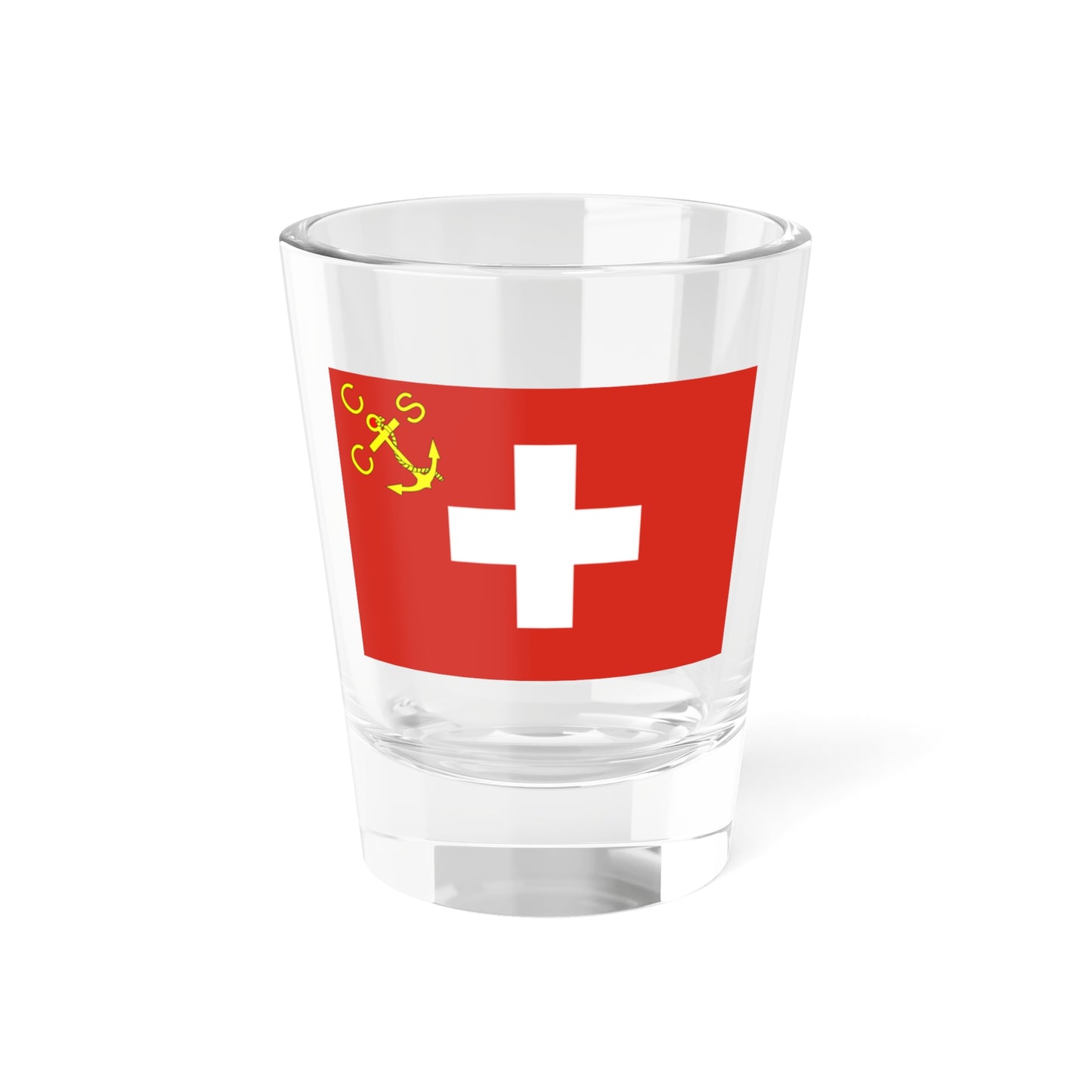 Ensign of Cruising Club der Schweiz (Switzerland) Shot Glass 1.5oz
