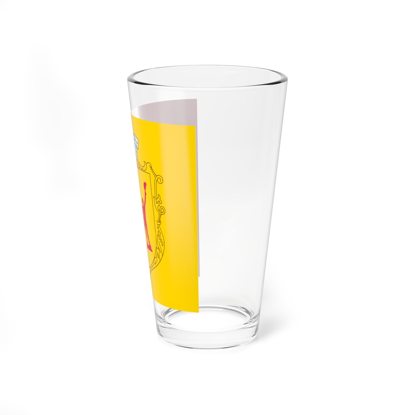 Flag of Kamianske with coat of arms 1-1 (Ukraine) Pint Glass 16oz