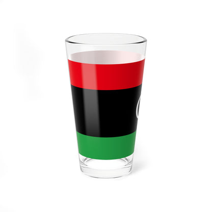 Flag of Libya centered (Libya) Pint Glass 16oz