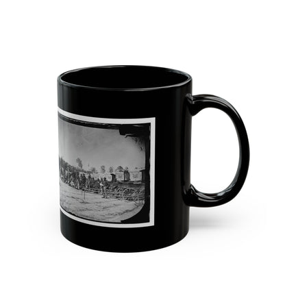Falmouth, Va. Men And Wagons Of The Engineer Corps Ambulance Train (U.S. Civil War) Black Coffee Mug