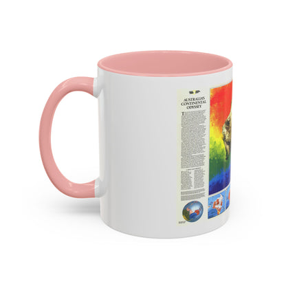 Australia's Continental Odyssey (1988) (Map) Accent Coffee Mug