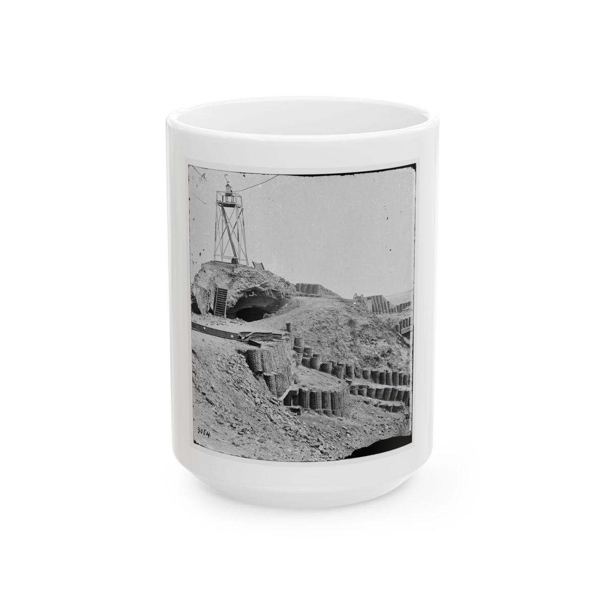 Charleston, S.C. Beacon On Parapet Of Fort Sumter (U.S. Civil War) White Coffee Mug