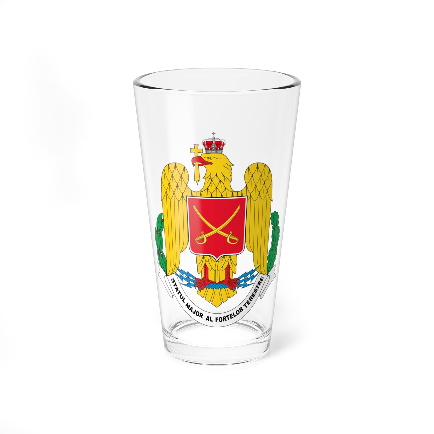 Statul major al fortelor terestre (Oman) (Coat of Arms) Pint Glass 16oz