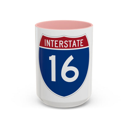 Interstate 16 (U.S. Highways) Accent Coffee Mug